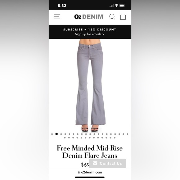 𝅺nwt!! MIDRISE BLACK  FLARE JEAN o2 DENIM - Picture 9 of 9